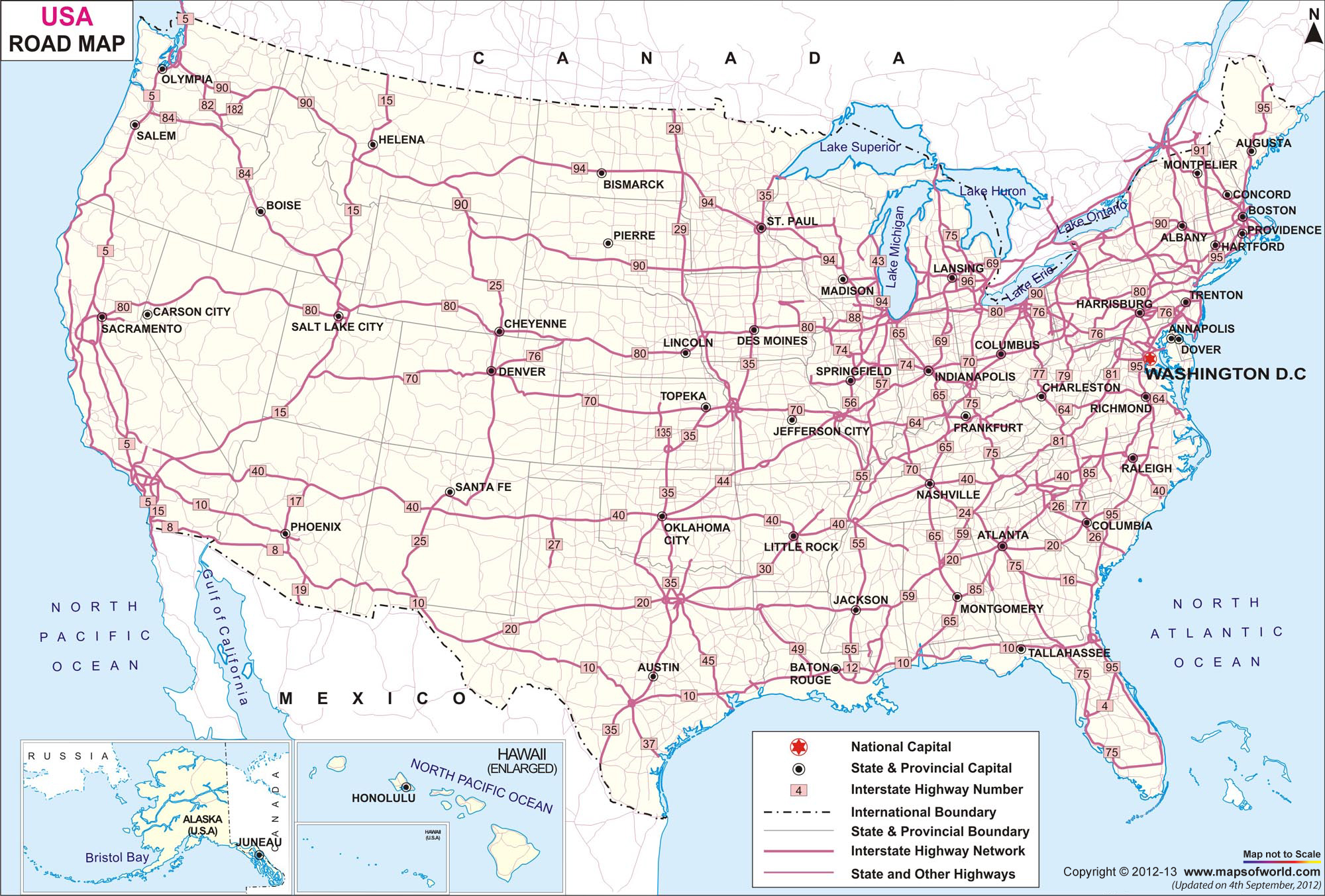 Driving Map Of The United States